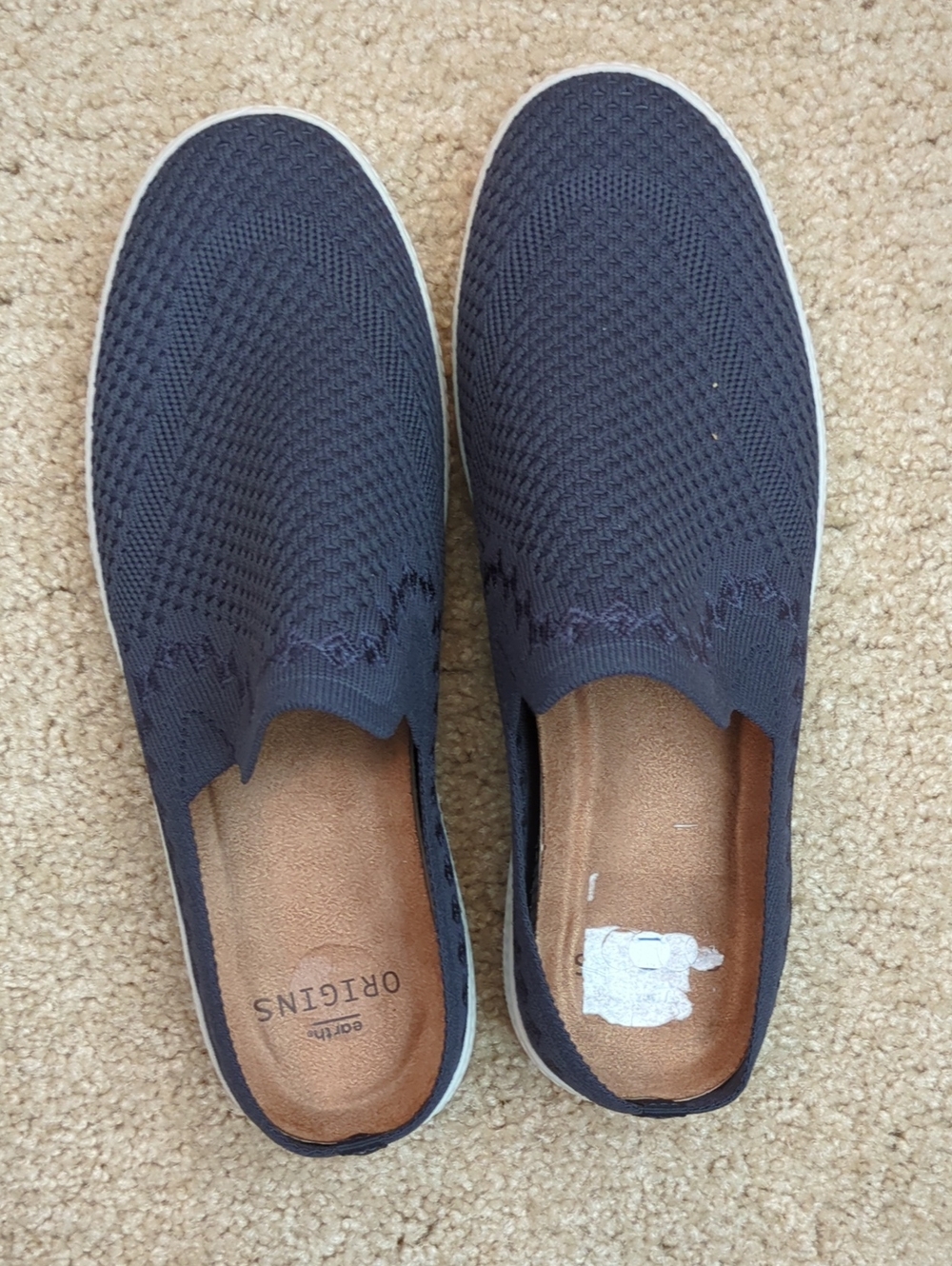 Earth Origins Navy Knit Slip-On Flats